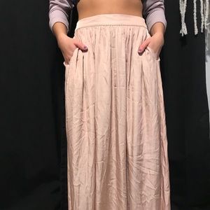 American Eagle light pink , floor length skirt.